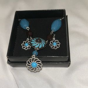 Avon necklaces turquoise brown  $15